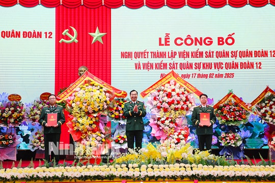 Công bố Quyết định thành lập Viện Kiểm sát Quân sự Quân đoàn 12, Viện Kiểm sát Quân sự khu vực Quân đoàn 12