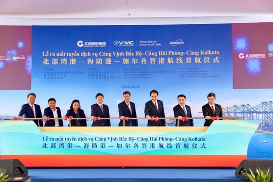 Khai trương tuyến dịch vụ Cảng Vịnh Bắc Bộ - Cảng Hải Phòng - Cảng Kolkat