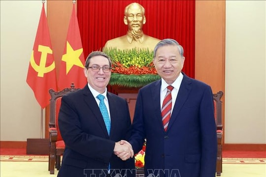 Tổng Bí thư Tô Lâm tiếp Ủy viên Bộ Chính trị, Bộ trưởng Ngoại giao Cuba