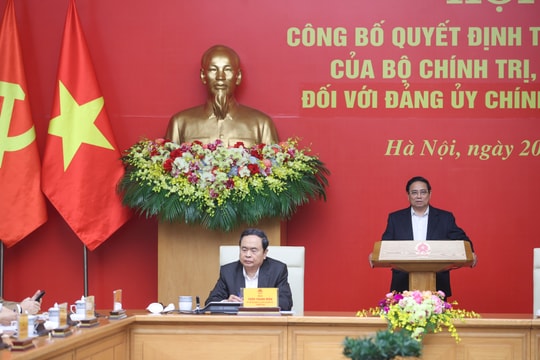 Bộ Chính trị, Ban Bí thư thành lập đoàn kiểm tra đối với Đảng ủy Chính phủ, Đảng ủy Quốc hội