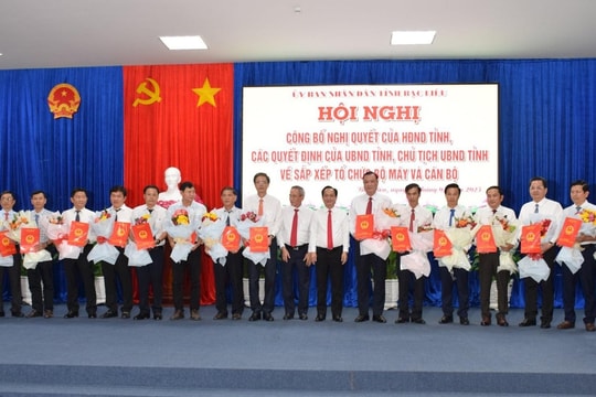 Bạc Liêu bổ nhiệm lãnh đạo các Sở sau hợp nhất