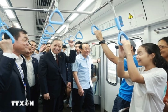 Tổng Bí thư Tô Lâm trải nghiệm thực tế Tuyến Metro Bến Thành - Suối Tiên