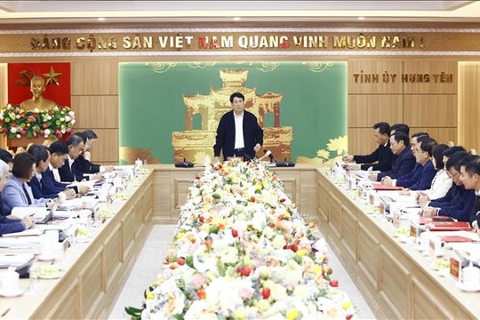 Công bố Quyết định, kế hoạch kiểm tra của Bộ Chính trị năm 2025 đối với Ban Thường vụ Tỉnh uỷ Hưng Yên