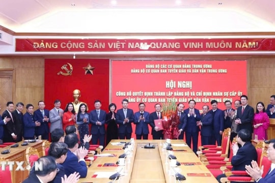 Công bố quyết định thành lập Đảng bộ Cơ quan Ban Tuyên giáo và Dân vận Trung ương