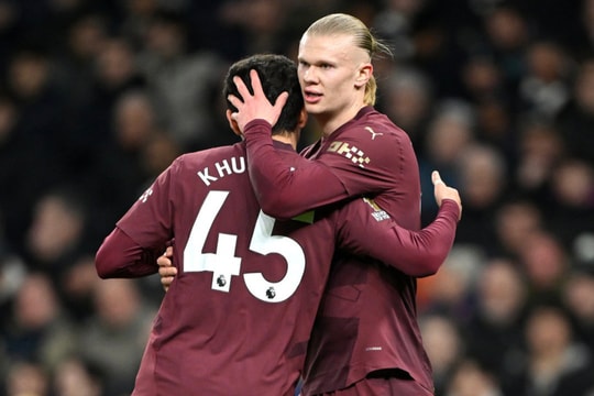 Haaland ghi bàn, Man City đánh bại Tottenham trở lại top 4