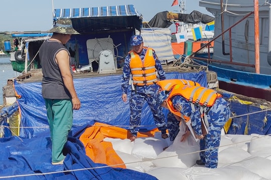 Bắt giữ tàu vận chuyển trái phép hơn 10 tấn đường cát