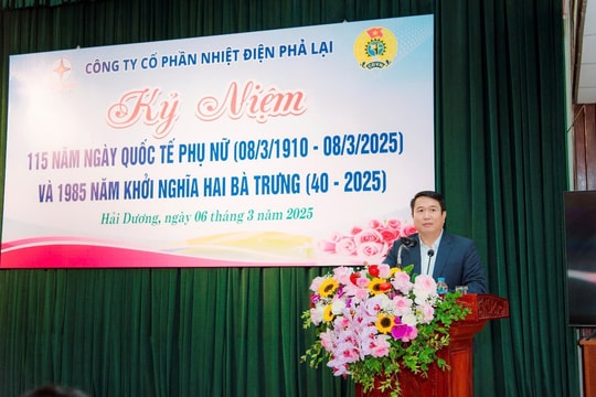 Nhiệt điện Phả Lại tổ chức các hoạt động kỷ niệm 115 năm Ngày Quốc tế phụ nữ 8/3