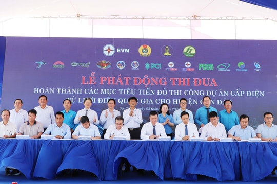 Thi đua thi công Dự án cấp điện từ lưới điện Quốc gia cho huyện Côn Đảo