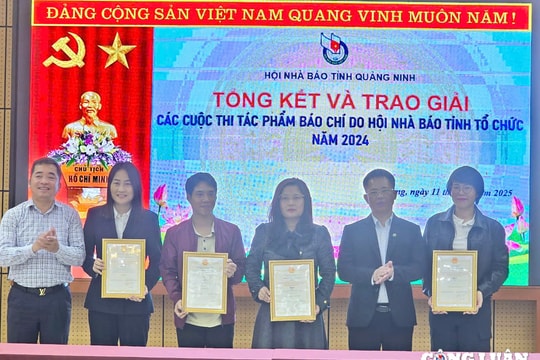 Hội Nhà báo tỉnh quảng Ninh trao giải cuộc thi tác phẩm báo chí năm 2024