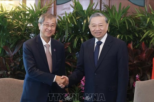 Tổng Bí thư Tô Lâm tiếp các doanh nghiệp tiêu biểu tại Singapore