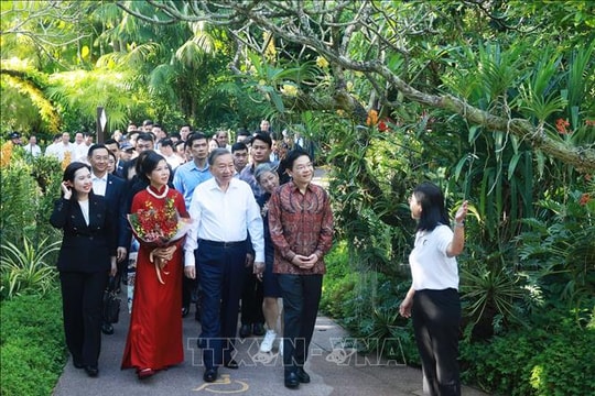 Tổng Bí thư Tô Lâm và Phu nhân dự Lễ đặt tên hoa lan tại Vườn thực vật Singapore