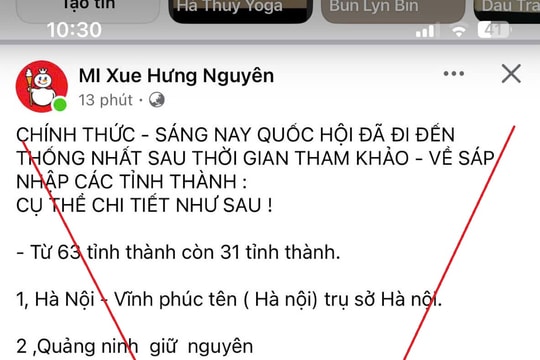 Nghệ An: Xử phạt cá nhân đăng tin sai sự thật về sáp nhập tỉnh, thành
