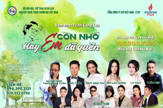 Đêm nhạc 'Em còn nhớ hay em đã quên' tưởng nhớ nhạc sĩ Trịnh Công Sơn
