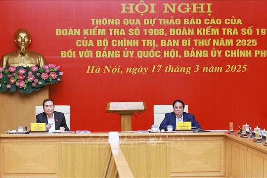 Công bố dự thảo kết quả kiểm tra Đảng ủy Chính phủ