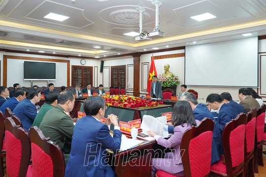 Đoàn kiểm tra số 1921 của Bộ Chính trị, Ban Bí làm việc tại tỉnh Hà Nam