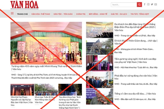 Cảnh báo website giả mạo Báo Văn Hoá điện tử