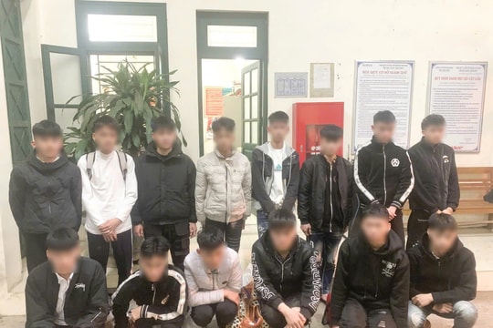 Nam Định: Kịp thời ngăn chặn hơn 20 thanh, thiếu niên mang hung khí để giải quyết mâu thuẫn