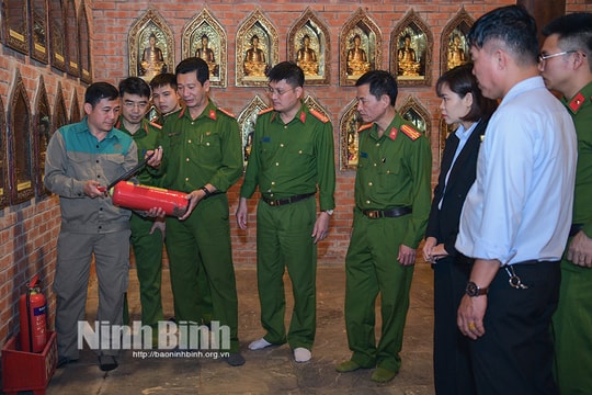 Bộ Công an kiểm tra công tác đảm bảo an toàn phòng cháy, chữa cháy, cứu nạn, cứu hộ tại Ninh Bình