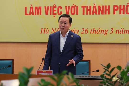 Phó Thủ tướng Chính phủ Trần Hồng Hà: Hà Nội cần xác định rõ nguồn gây ô nhiễm và có giải pháp xử lý dứt điểm