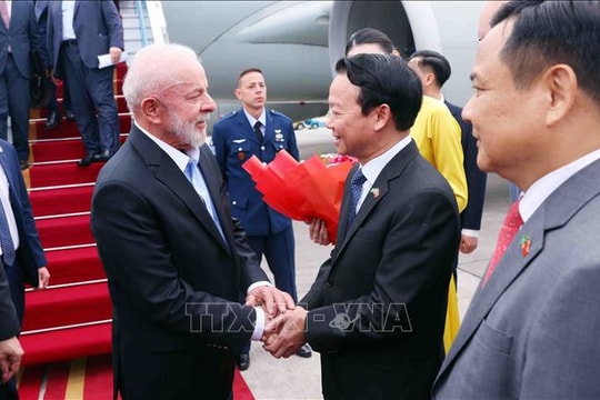Tổng thống Brazil Luiz Inácio Lula da Silva bắt đầu thăm cấp Nhà nước tới Việt Nam
