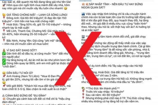 'Cò đất' thông tin gian dối, lừa đảo để trục lợi có thể bị xử phạt tới 50 triệu đồng
