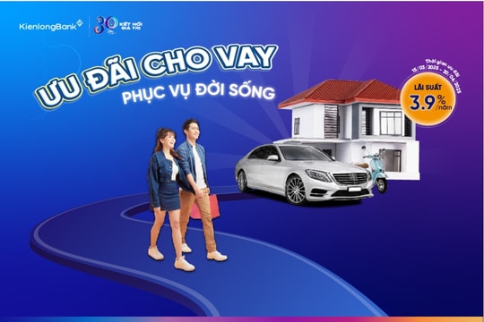 KienlongBank tiếp tục giảm sâu lãi suất cho vay phục vụ đời sống chỉ từ 3,9%/ năm
