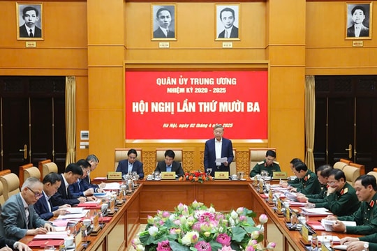 Tổng Bí thư Tô Lâm chủ trì Hội nghị Quân ủy Trung ương lần thứ mười ba