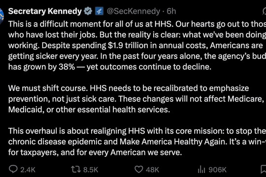 Chính quyền Mỹ bắt đầu sa thải hàng loạt tại các cơ quan y tế