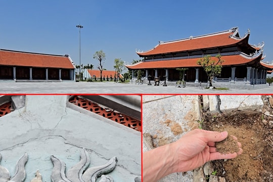 TX. Quế Võ (Bắc Ninh): Đền Nguyễn Cao trị giá trăm tỷ chỉ được sửa chữa qua loa, phát hiện thêm dự án đền Đậu bị thi công ẩu