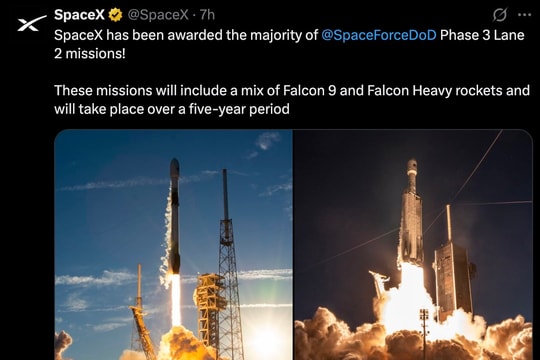 SpaceX, ULA, Blue Origin giành được hợp đồng phóng tên lửa trị giá 13,5 tỷ USD từ Lầu Năm Góc