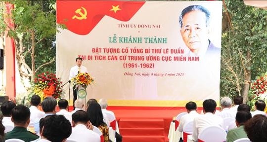 Khánh thành đặt tượng cố Tổng Bí thư Lê Duẩn tại di tích Trung ương Cục miền Nam