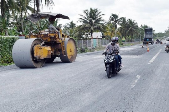 Trà Vinh: Xây dựng đường huyện 6 kéo dài tại gói thầu 115 tỷ