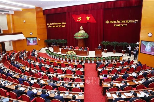 Thông cáo báo chí về ngày làm việc thứ nhất của Hội nghị Trung ương 11 khóa XIII