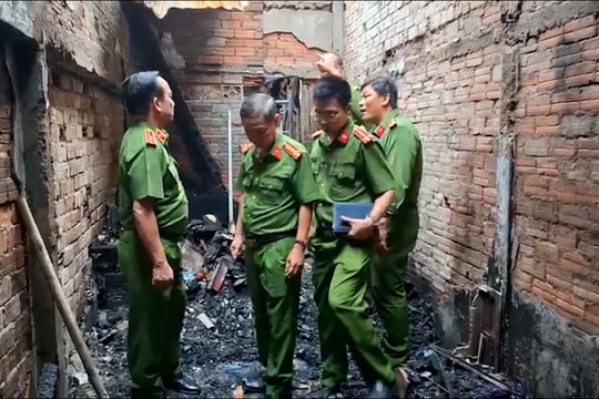 Bộ Công an kiểm tra hiện trường vụ cháy khiến 4 người tử vong
