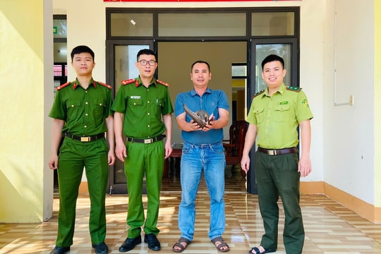 Quảng Bình: Người dân phát hiện và bàn giao cá thể tê tê quý hiếm cho cơ quan chức năng