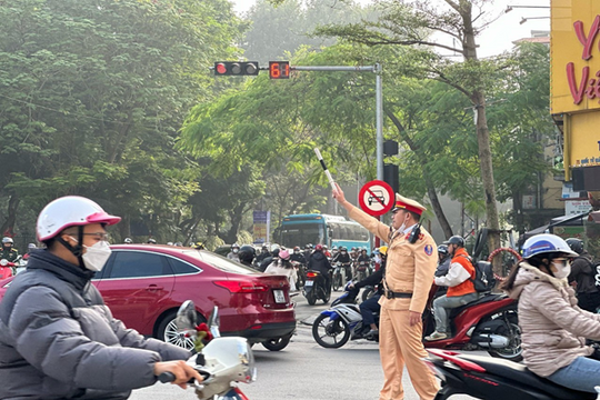 Hà Nội: Phân luồng giao thông phục vụ công tác bảo vệ Đoàn khách quốc tế