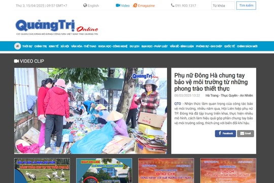 Hiệu quả công tác tuyên truyền về bảo vệ môi trường, chuyển đổi xanh trên báo Quảng Trị