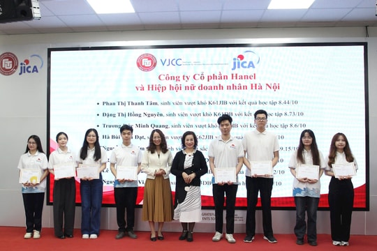 Năm thứ tư liên tiếp, Hanel tài trợ học bổng cho sinh viên Viện Phát triển nguồn nhân lực Việt Nam – Nhật Bản (VJCC)