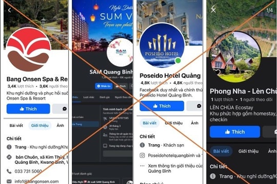 Cảnh báo chiêu trò mạo danh Fanpage khách sạn, lừa đảo đặt phòng tại Quảng Bình