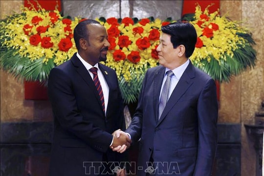 Chủ tịch nước Lương Cường tiếp Thủ tướng Ethiopia