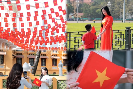Hà Nội rực rỡ sắc cờ, người người háo hức check-in trước thềm 30/4