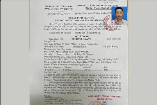 Bùi Đình Khánh - Đối tượng buôn bán ma tuý, giết người ở Quảng Ninh đang lẩn trốn tại Phú Thọ?