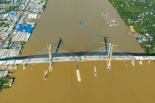 Hợp long cầu Rạch Miễu 2 sớm khoảng 4 tháng so với kế hoạch