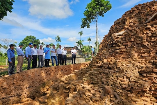 Tiếp tục khai quật khảo cổ tháp đôi Liễu Cốc