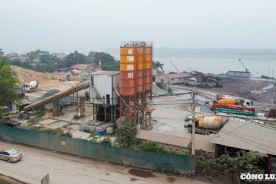 Trạm trộn bê tông Sơn Tây không phép ngang nhiên hoạt động trước yêu cầu tháo dỡ