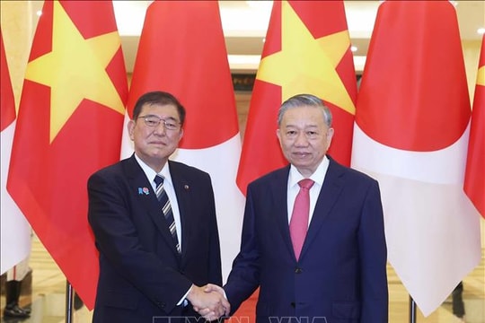 Tổng Bí thư Tô Lâm hội kiến Thủ tướng Nhật Bản Ishiba Shigeru, thống nhất nhiều định hướng hợp tác chiến lược