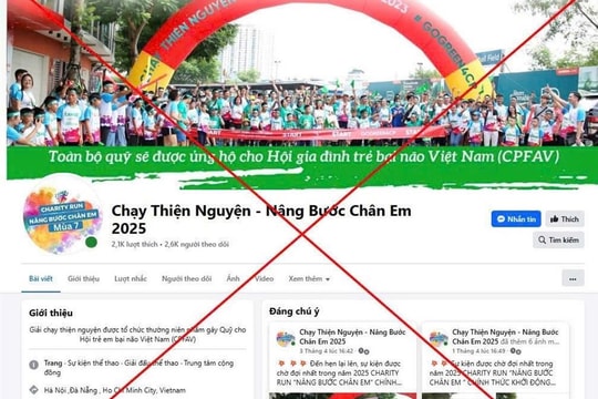 Giả mạo giải chạy thiện nguyện "Nâng bước chân em" để lừa đảo