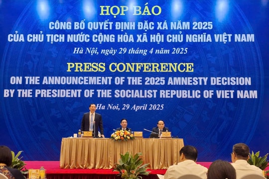 Chủ tịch nước đặc xá hơn 8.000 phạm nhân dịp 30/4, không phân biệt quốc tịch