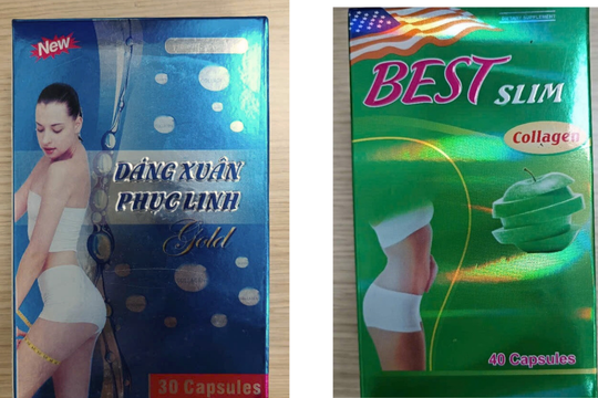 Best Slim Collagen, Dáng xuân Phục linh Gold- 2 sản phẩm giảm cân chứa chất cấm