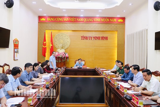 Thường trực Tỉnh ủy Ninh Bình triển khai công tác tháng 5